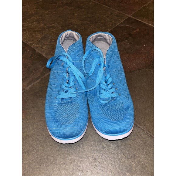 Propet Women TravelFit Hi Walking Shoe Sneakers Blue Tie 7.5 4E(XX) - Picture 1 of 9